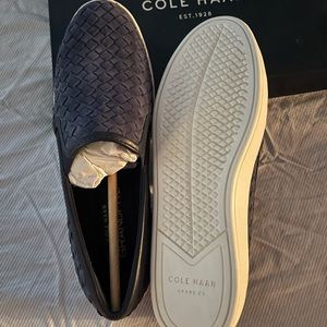 Super cute Cole Haan navy slip ons - new in box